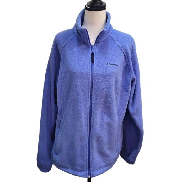 Columbia Solid Fleece Jacket 'Bluebell' Sz XL - Picture 2 of 9